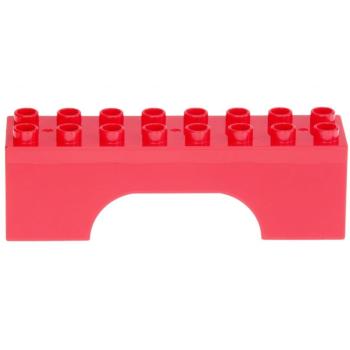 LEGO Duplo - Brick 2 x 8 x 2 Arch 18652 Red