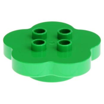 LEGO Duplo - Brick Round 4 x 4 Flat Top 15515 Bright Green