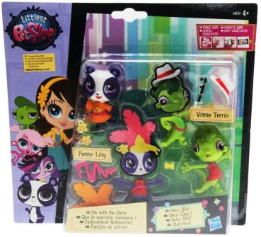 Littlest Pet Shop - A8534 - Pet Pairs On With the Show Set - 3690, 3691