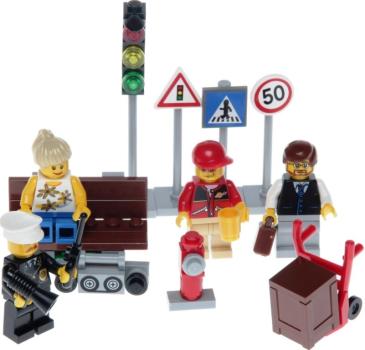 LEGO City 8401 - Minifiguren und Strassenschilder