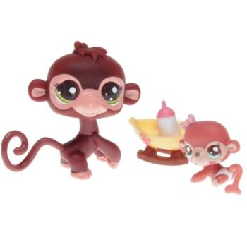 Littlest Pet Shop - Cutest Pets 38776 - Monkey 2670, Monkey Baby 2671