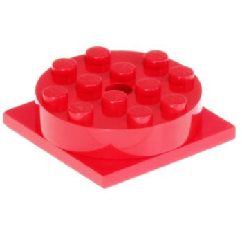 LEGO Parts - Turntable 4 x 4 3403c01 Red