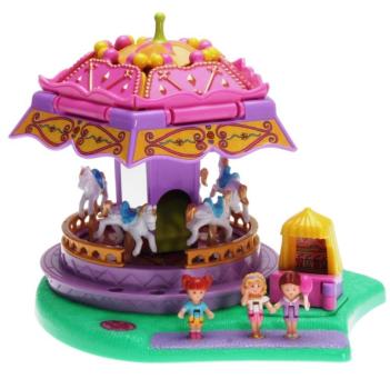 Polly Pocket Mini - 1996 - Fun Fair - Spin Pretty Carousel - Mattel Toys 17923