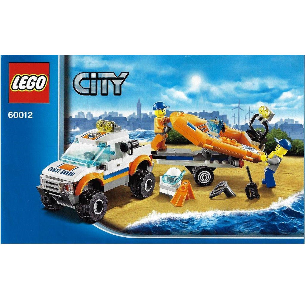 Custom Precut Aufkleber/Sticker passend für LEGO® 60012 Town 4x4 & Diving Boat 