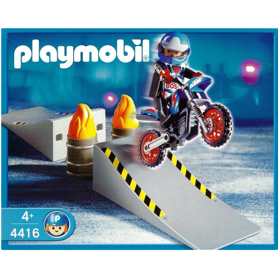 Playmobil ® Kinder Figur mit Motorcross Motorrad 