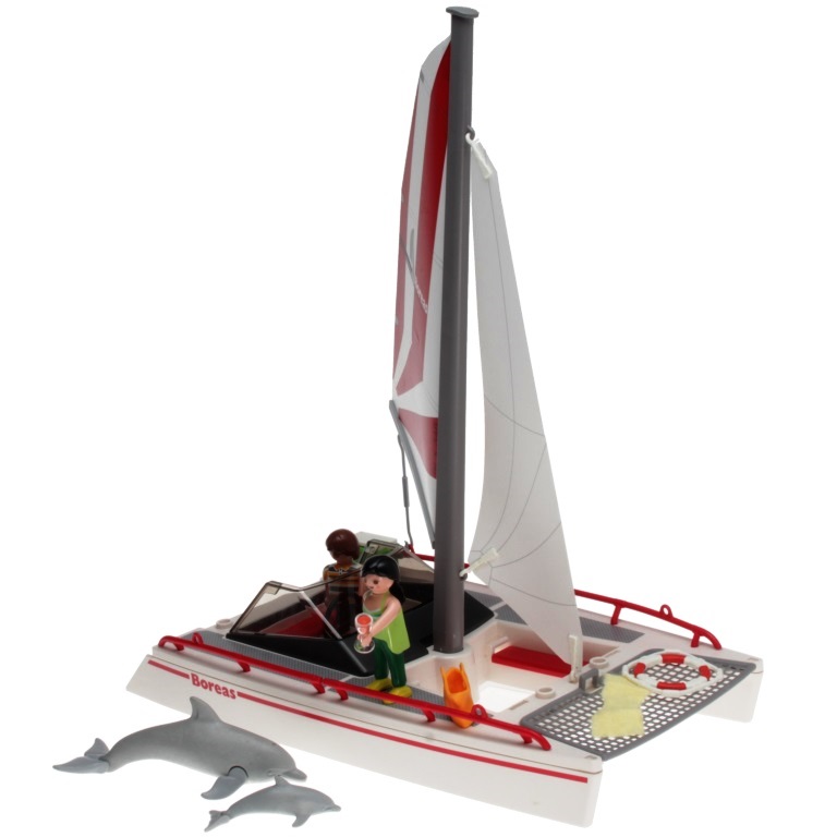 Playmobil 5130 Catamaran Sailboat With Dolphins Decotoys
