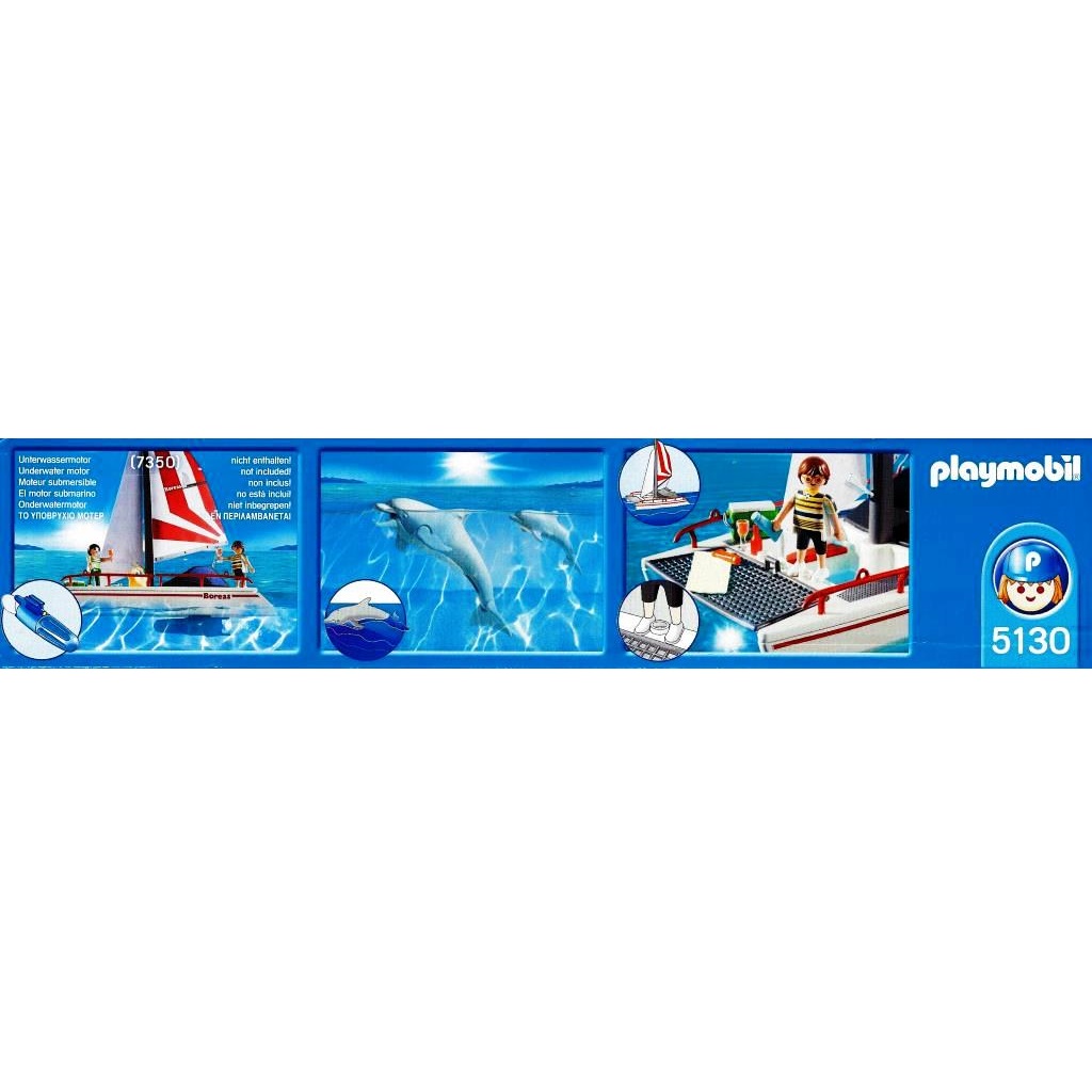 Playmobil 5130 Catamaran Sailboat With Dolphins Decotoys