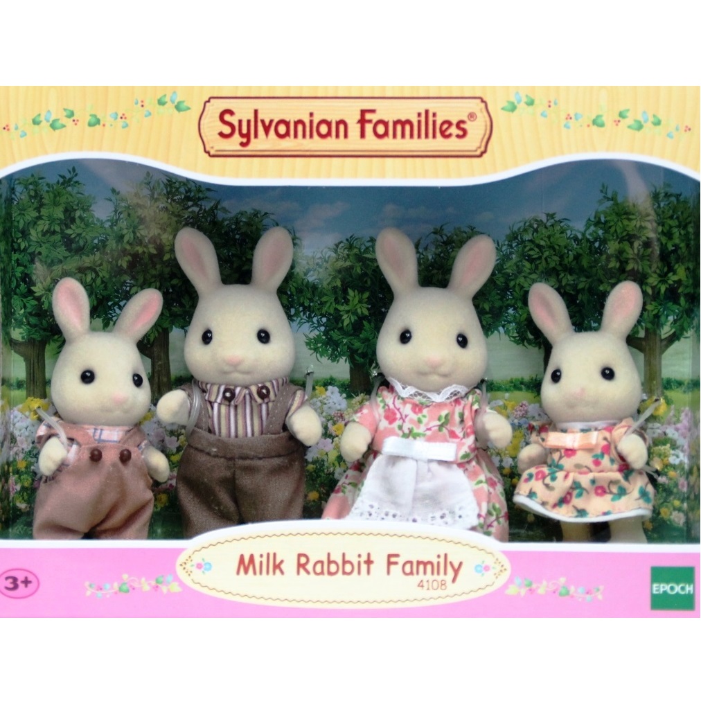 Sylvanian Families 4108 - Famille Lapin Crème - DECOTOYS
