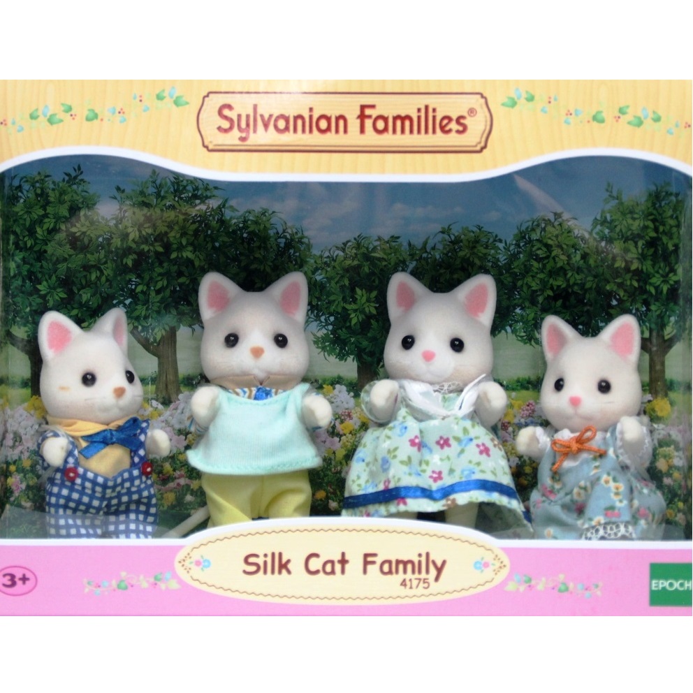Sylvanian Families 4175 - Famille Chat Soie - DECOTOYS