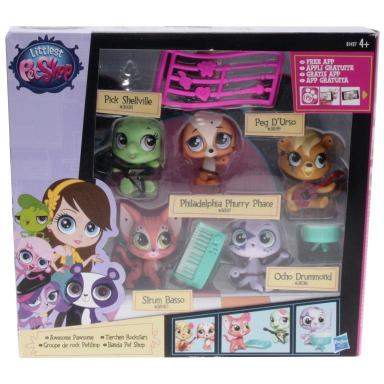 lot of 5 Littlest Pet Shop Multi Pet Pack Awesome Pawsome figure 