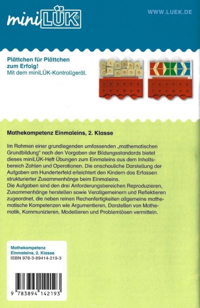 WESTERMANN mini LÜK Heft 2 Mathekompetenz - NEU Klasse 219 Einmaleins 