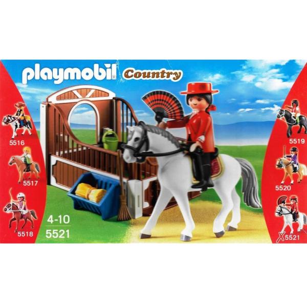 Playmobil - 5521 Andalusier mit weissbrauner Pferdebox