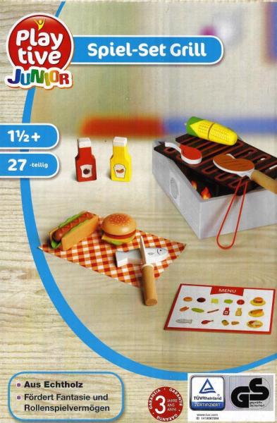 Food - Holz-Lebensmittel Spiel-Set Grill - DECOTOYS