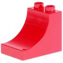 LEGO Duplo - Brick 2 x 3 x 2 with Curve 2301 Red